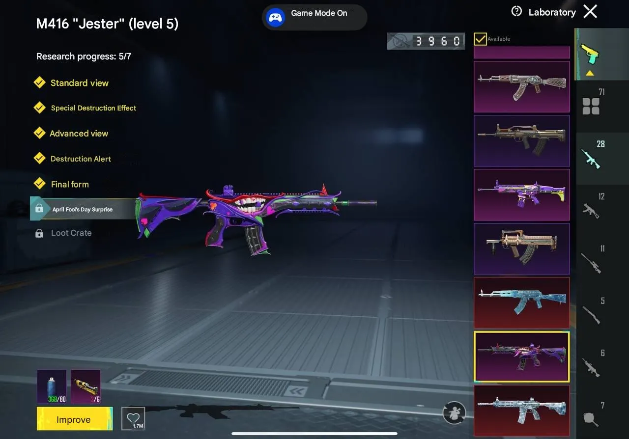 PGM238 9 SPORTS CARS, FULL M416 COLLECTION, 20 GOLDEN OUTFITS, 9 X-OUTFITS, Top Mythic Skins, Level 80 Ace, High-End Vehicles & Skins (G)